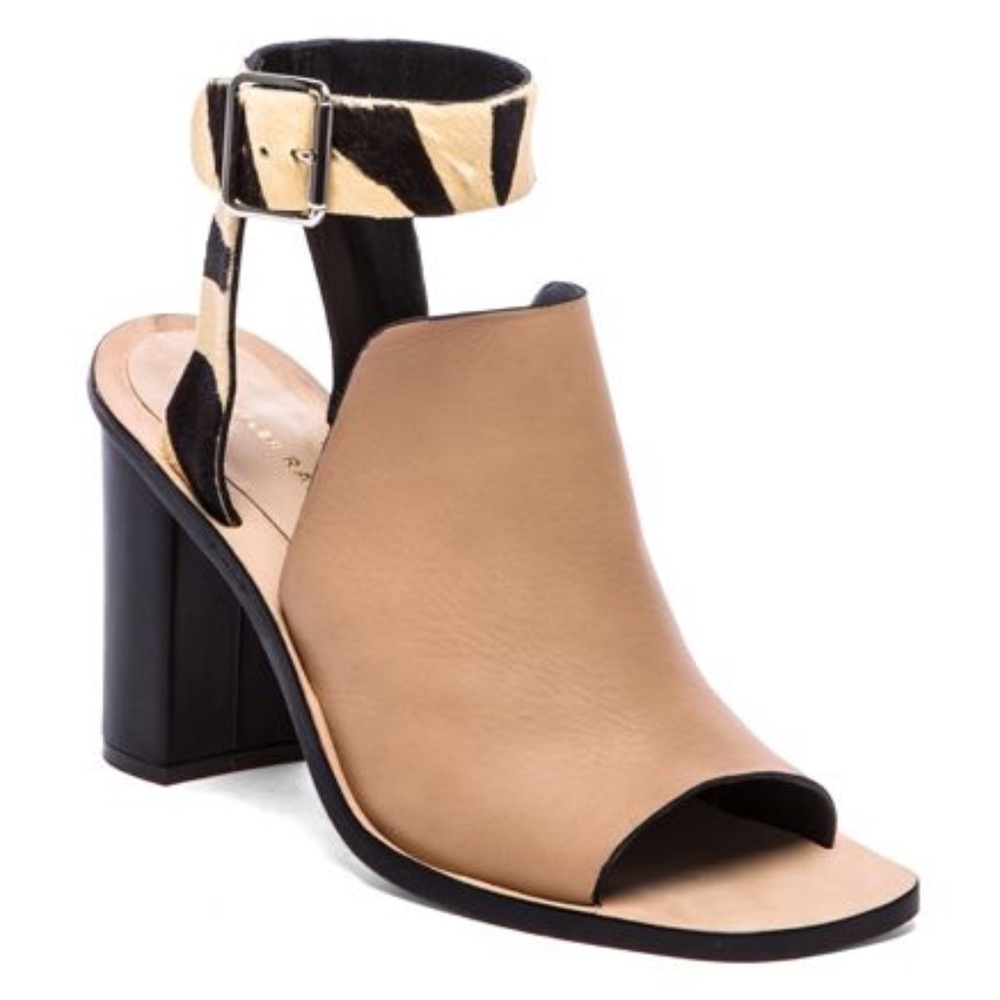 Loeffler Randal Buff/Zebra Maisy Leather/Calf Hair